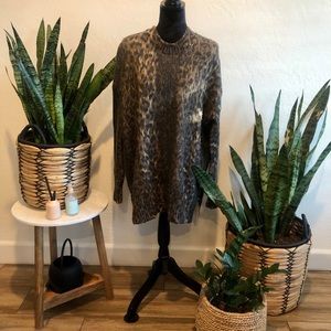 All Saints Leopard Pullover Sweater
